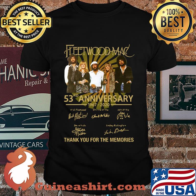 Fleet wood mac 53rd anniversary 1967 2020 thank you for the memories signatures shirt