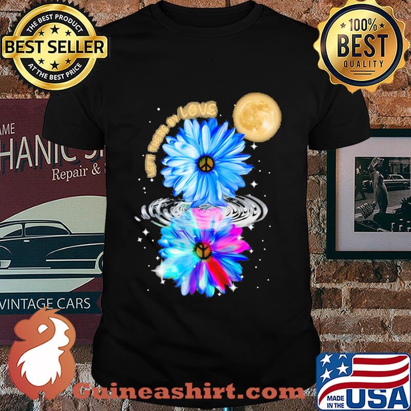 Flower hippie left there by love mirror shirt