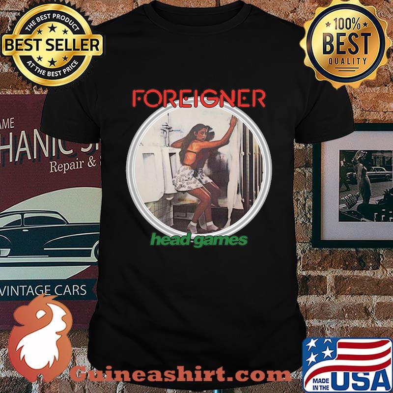 Foreigner band head games shirt