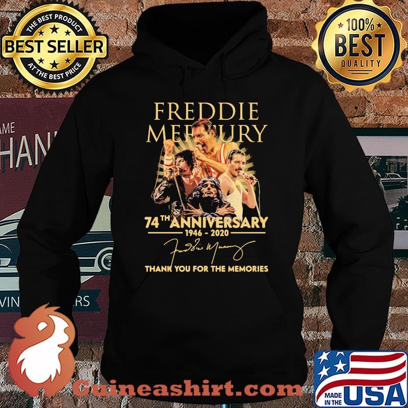 Freddie mercury 74th anniversary 1946 2020 thank you for the memories signature s Hoodie