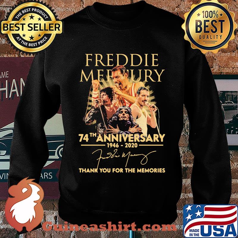 Freddie mercury 74th anniversary 1946 2020 thank you for the memories signature s Sweater