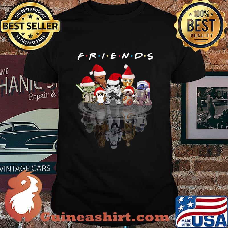 Friends star wars characters chibi water reflection shirt