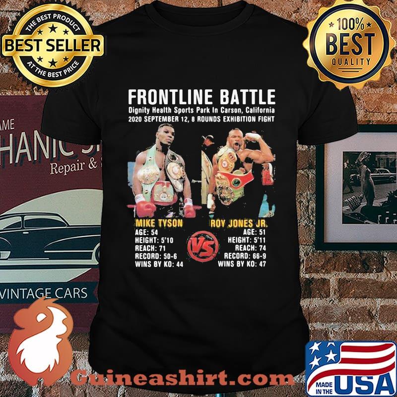 Frontline battle mike tyson vs roy jones jr shirt