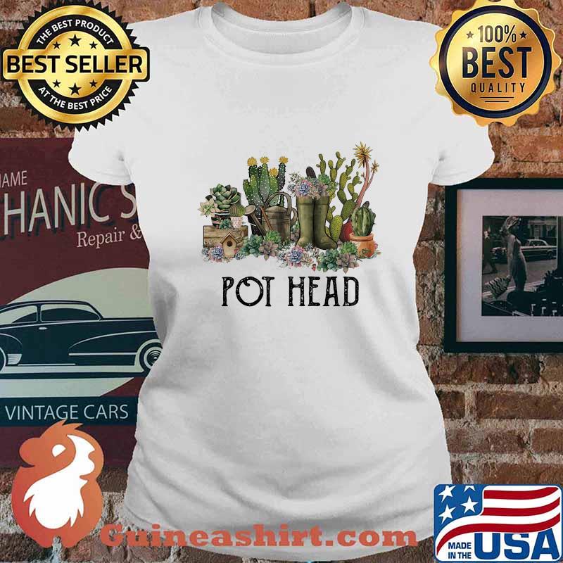 Garden cactus pot head s Ladies tee