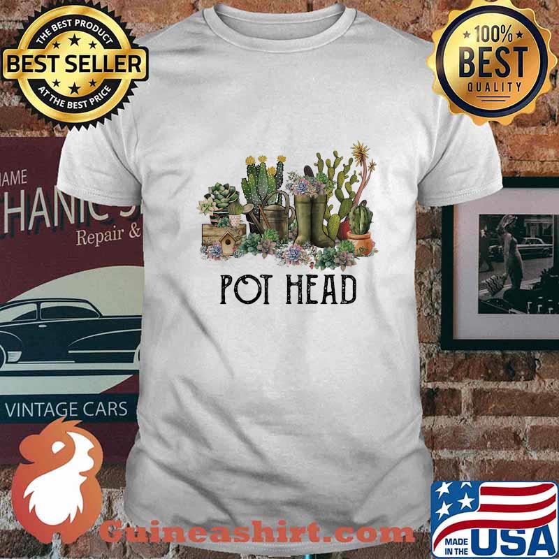 Garden cactus pot head shirt