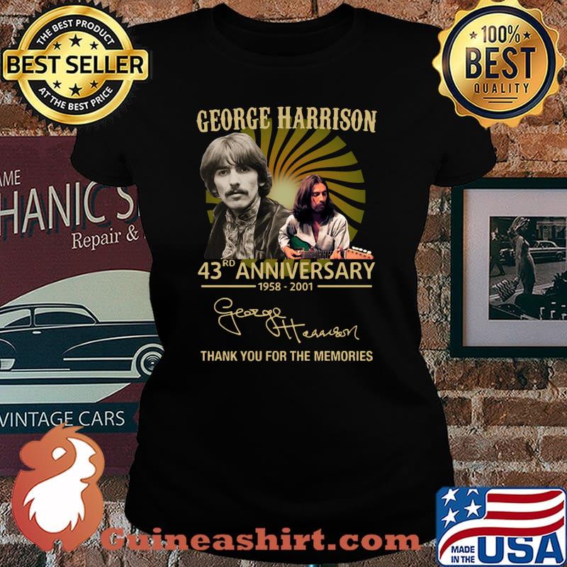 George harrison 43rd anniversary 1958 2020 thank you for the memories signatures s Laides tee