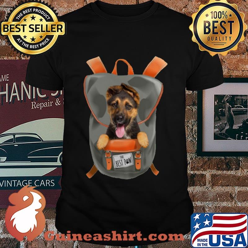 German shepherd in the backpack the best paw shirt