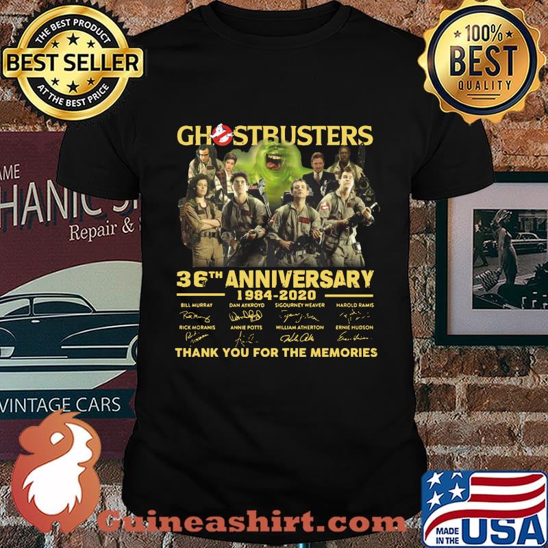 Ghostbusters 36th anniversary 1984 2020 thank you for the memories signatures shirt