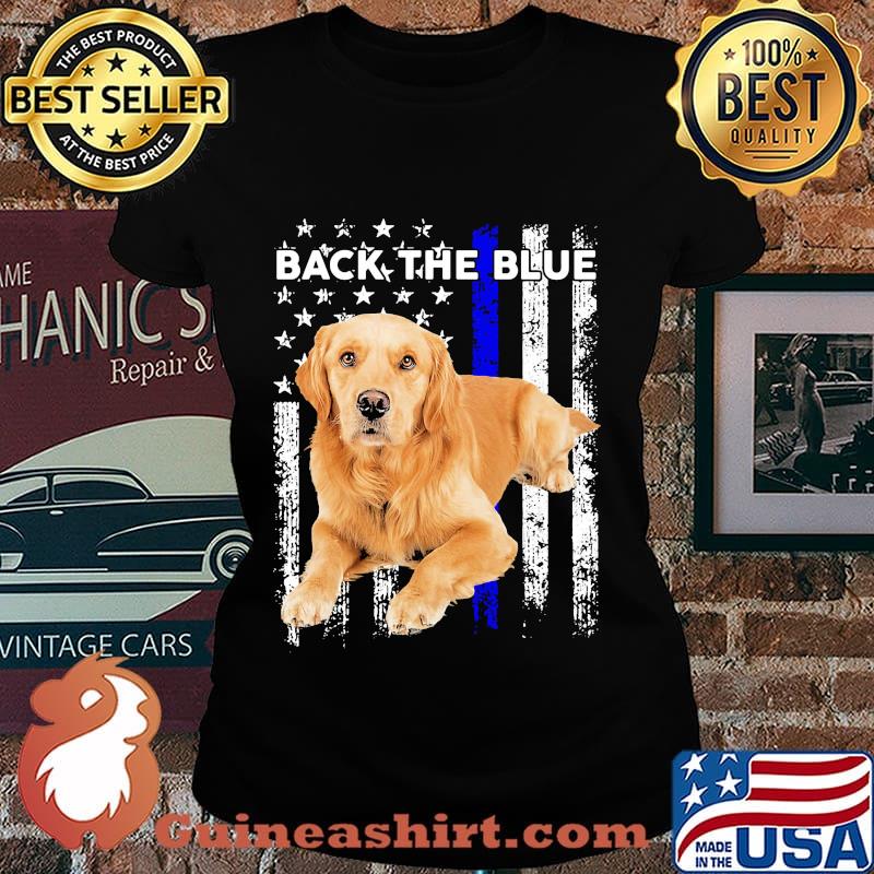 Golden Retriever Independence day back the blue s Laides tee