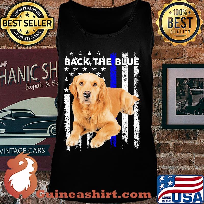 Golden Retriever Independence day back the blue s Tank top