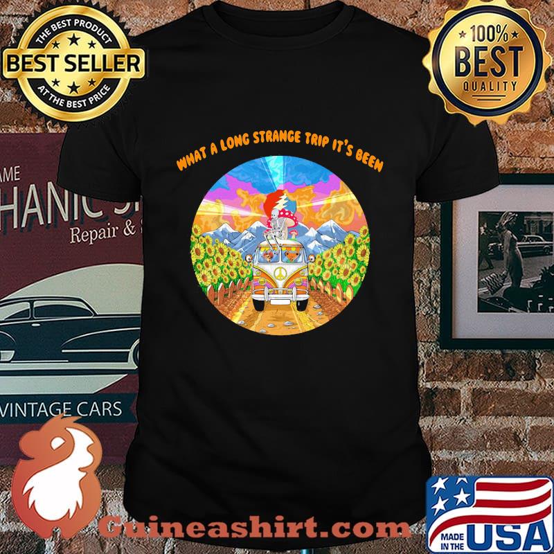 Grateful dead bus what a long strange trip it's been sunflowers shirt