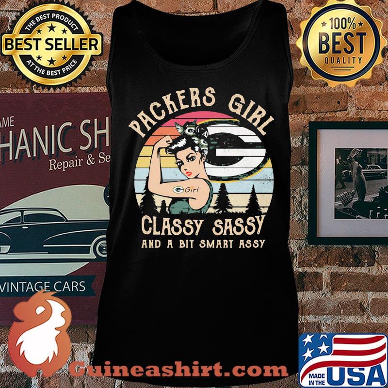 Green bay packers girl classy sassy and a bit smart assy vintage retro s Tank top