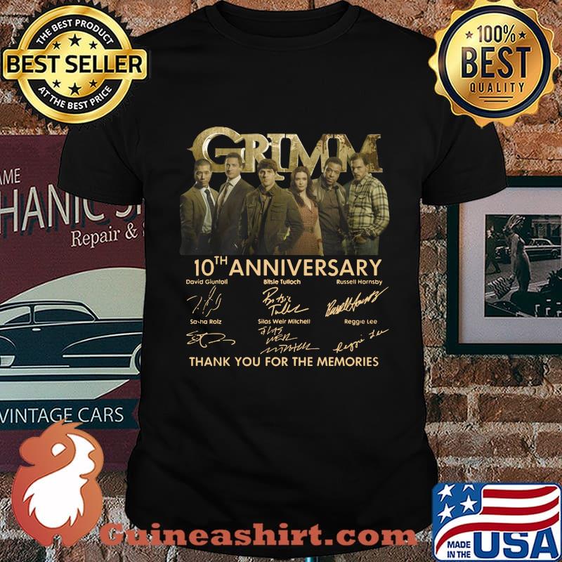 Grimm 10th anniversary thank you for the memories signatures shirt