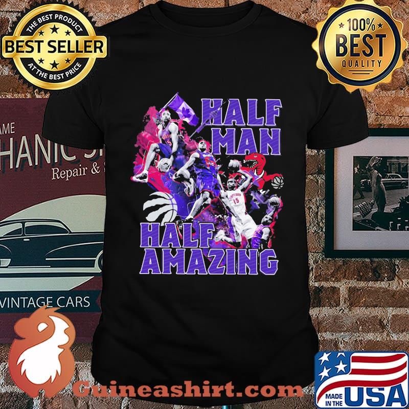 Half half amazing toronto raptors basketball team shirt