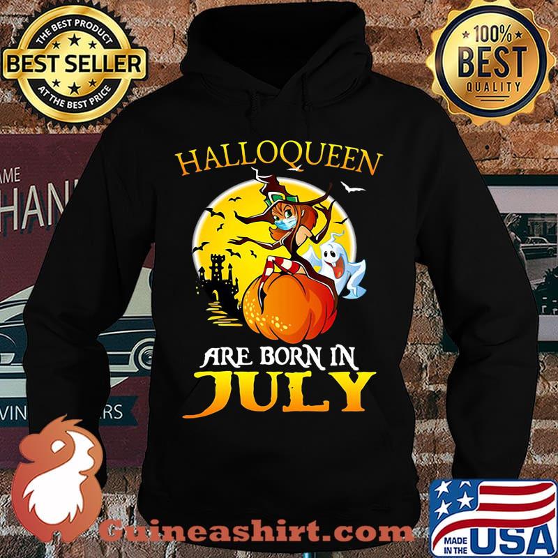 Halloqueen are born in july ghost witch mask s Hoodie