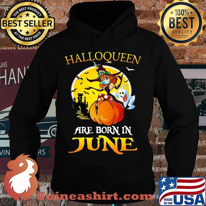 Halloqueen are born in june ghost witch mask s Hoodie