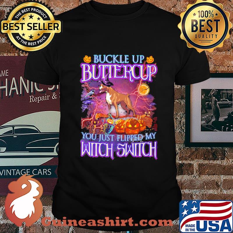 Halloween beagle buckle up buttercup you just flipped my witch switch shirt