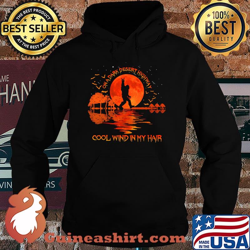 Halloween bigfoot on a dark desert highway cool wind in my hair moon s Hoodie