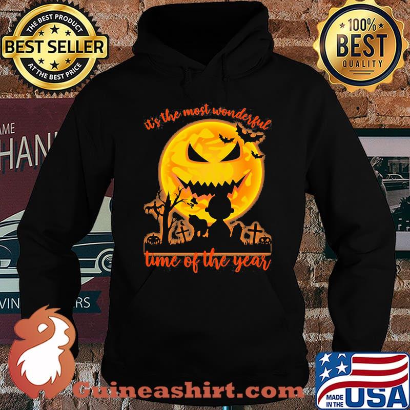 Halloween charlie brown and snoopy it's the most wonderful time of the year moon s Hoodie