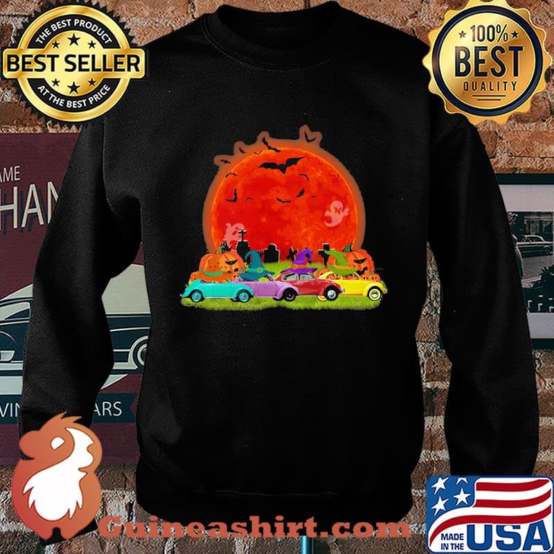 Halloween color cars pumpkin moon s Sweater