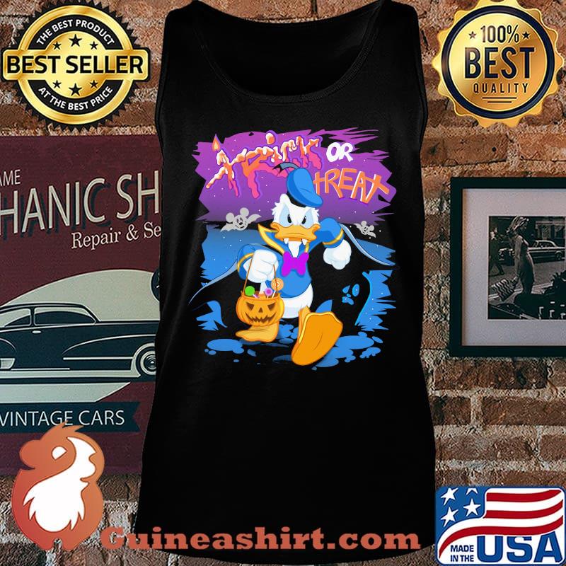 Halloween donald duck trick or treat pumpkin s Tank top