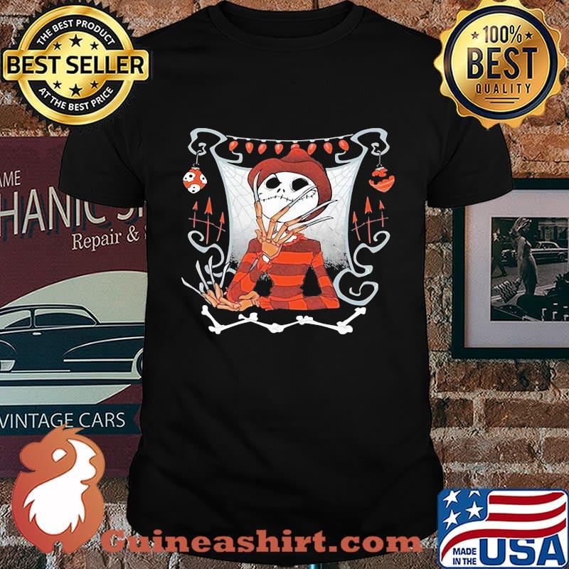 Halloween freddy krueger jack skellington shirt