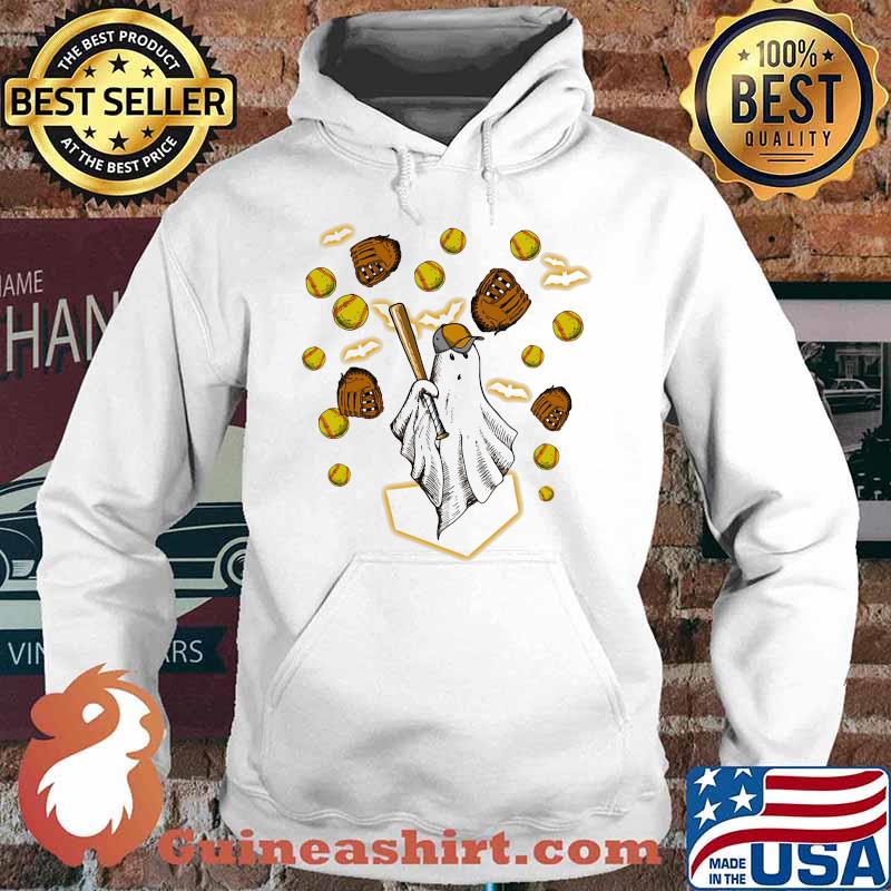 Halloween ghost playing softball s Hoodie