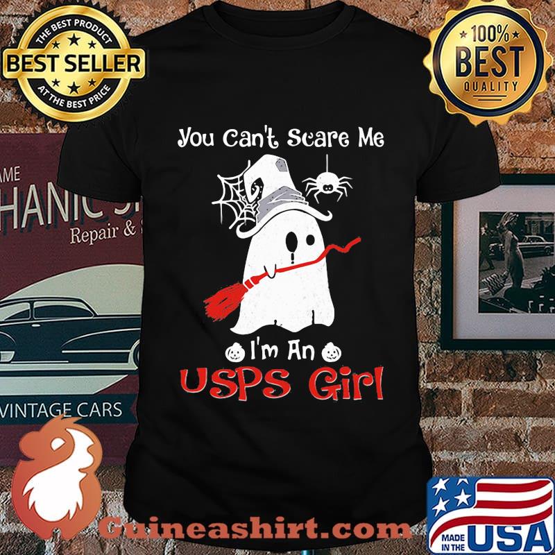Halloween ghost you can't scare me i'm a usps girl shirt