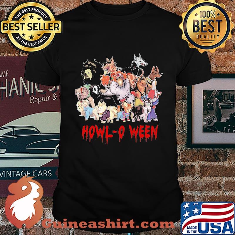 Halloween horror characters animals howl-o ween shirt