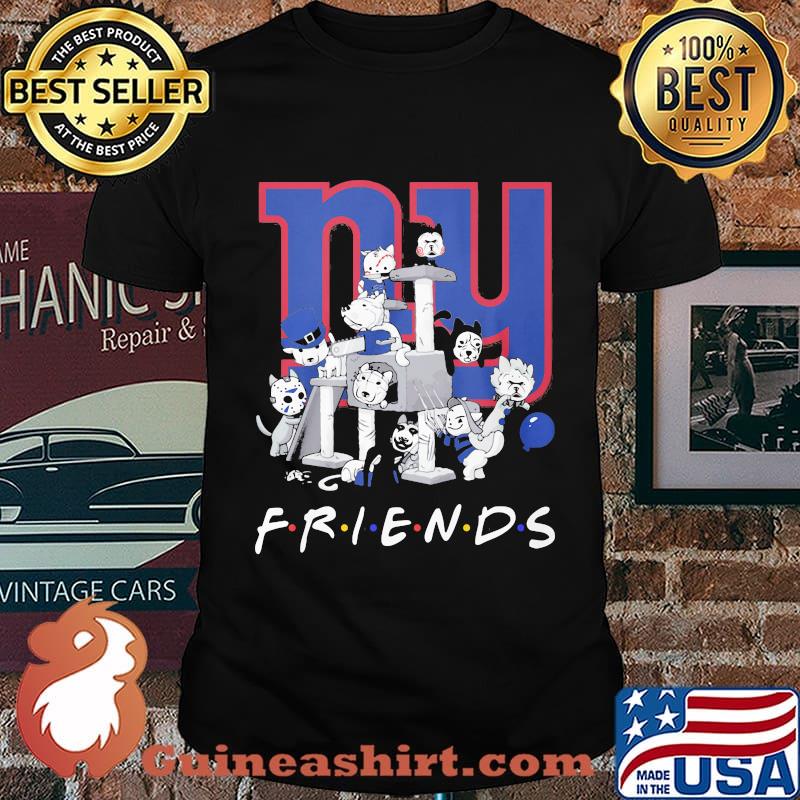 Halloween horror characters cats new york giants friends shirt