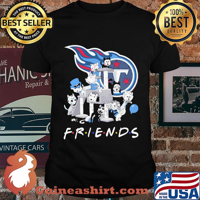 Halloween horror characters cats tennessee titans friends shirt