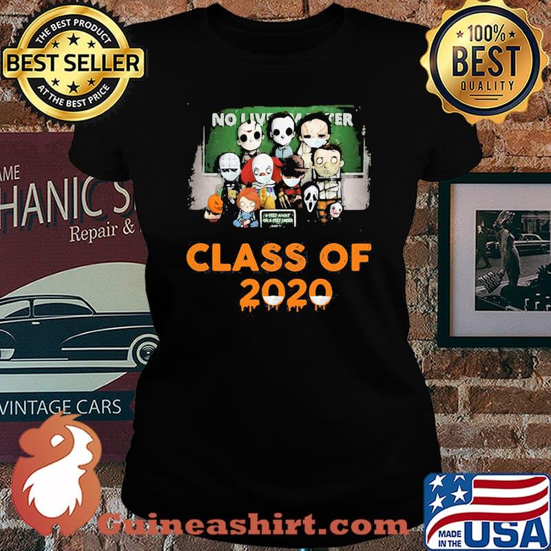 Halloween horror characters chibi no lives matter class of 2020 mask s Laides tee