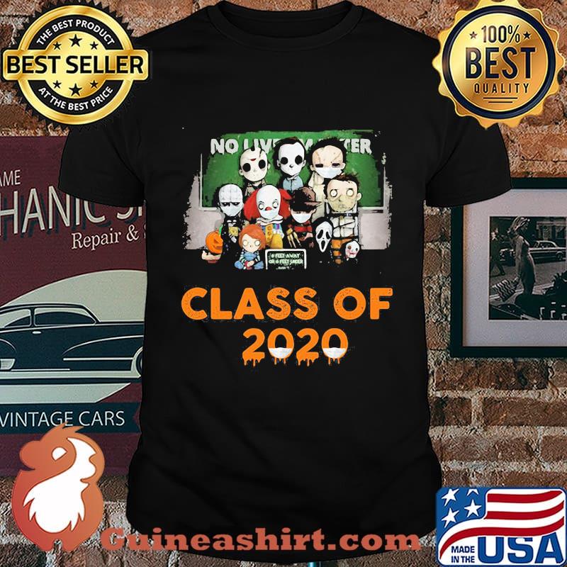 Halloween horror characters chibi no lives matter class of 2020 mask shirt