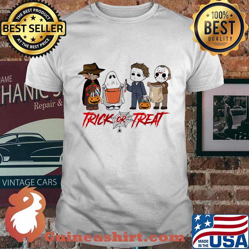Halloween horror characters chibi trick or treat shirt