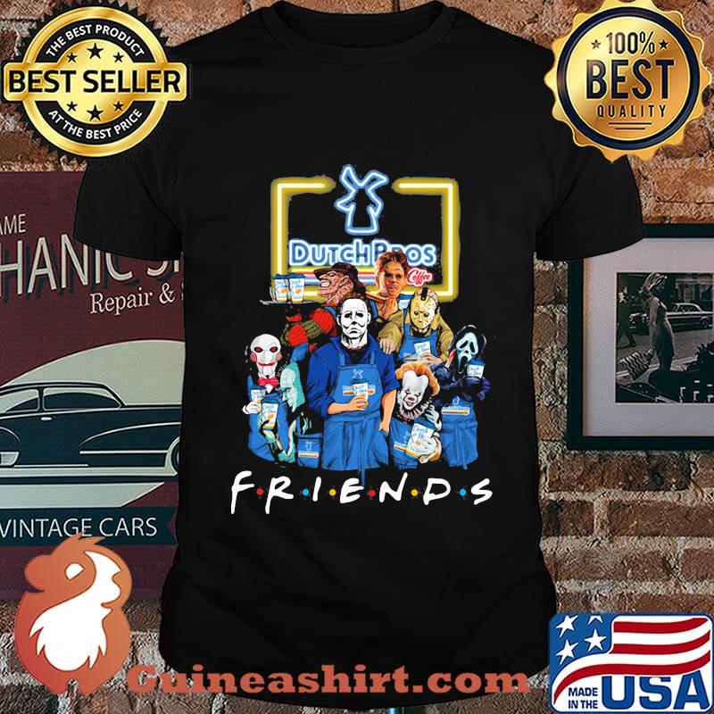 Halloween horror characters drinking dutch bros friends shirt