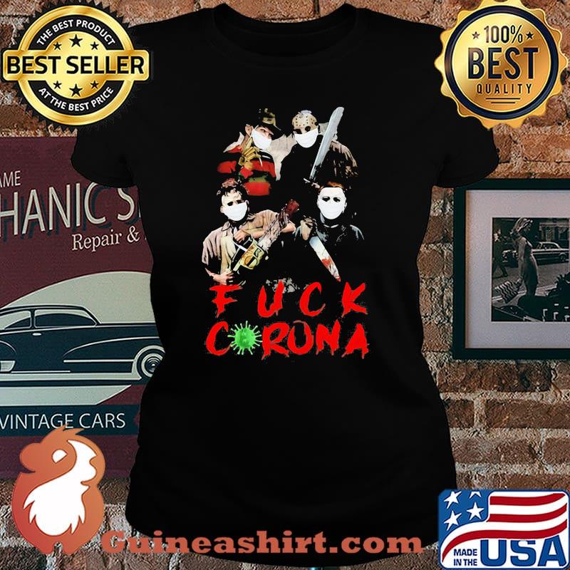 Halloween horror characters fuck coronavirus s Laides tee