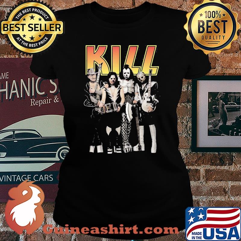 Halloween horror characters kill kiss band s Laides tee
