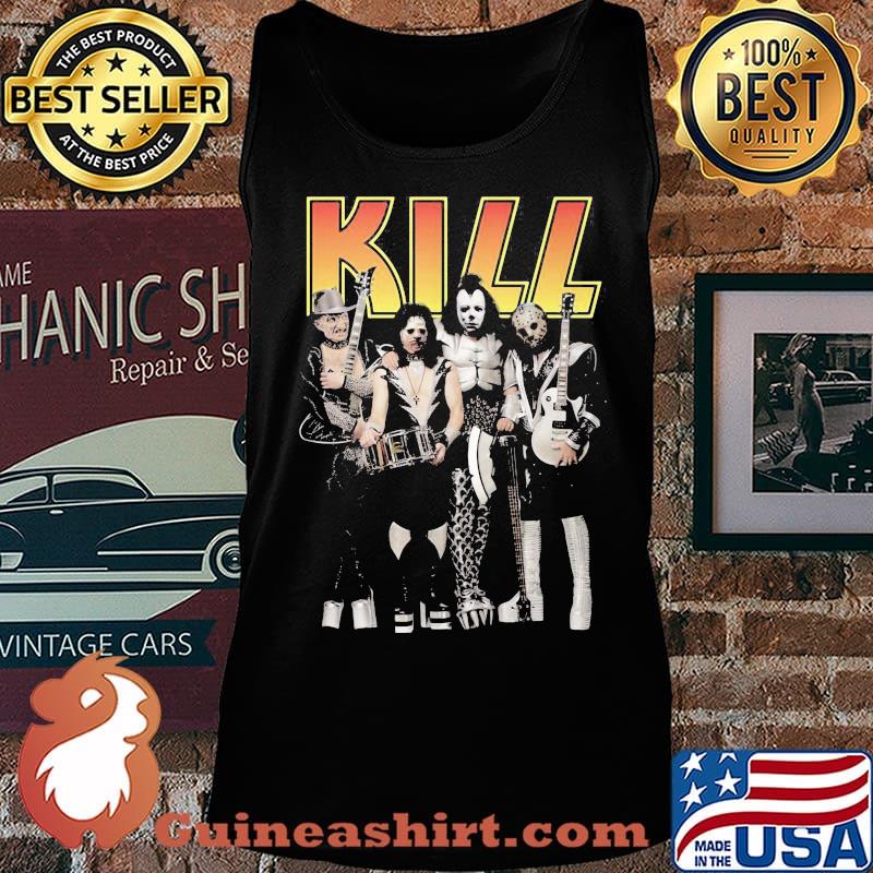 Halloween horror characters kill kiss band s Tank top