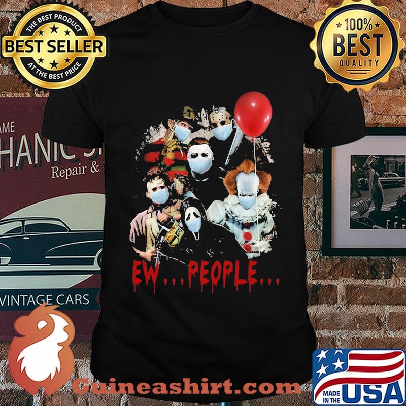 Halloween horror characters mask ew people shirt