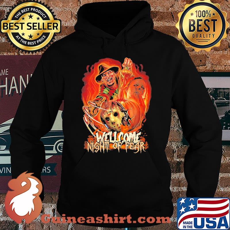 Halloween horror characters welcome night a fear s Hoodie