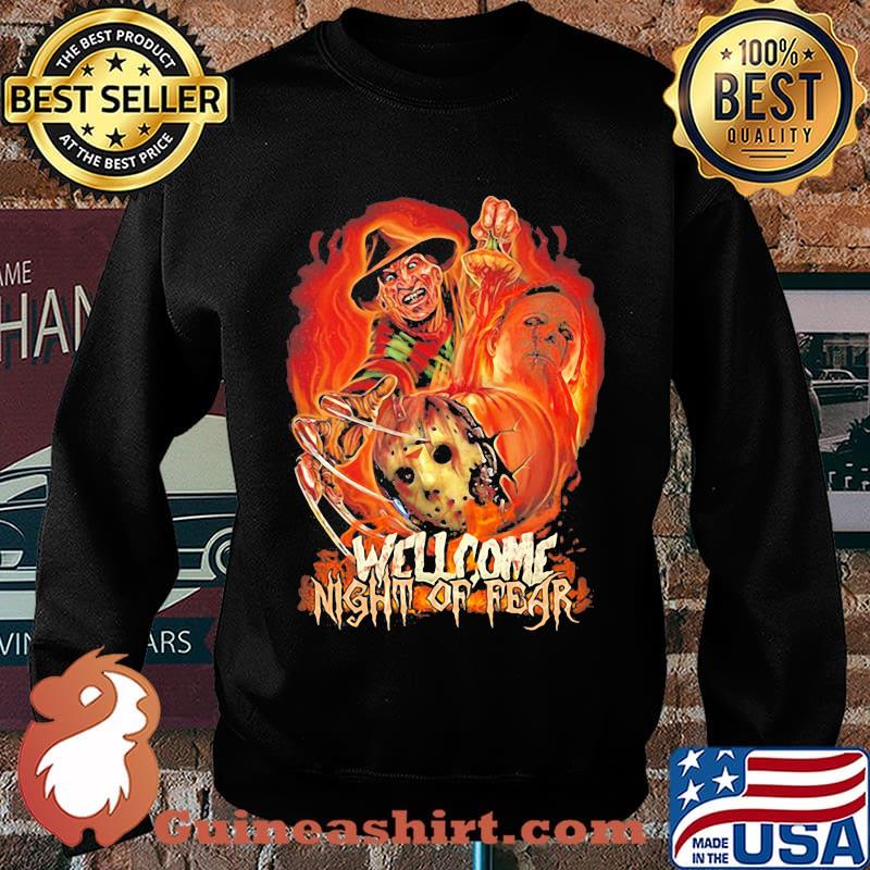 Halloween horror characters welcome night a fear s Sweater