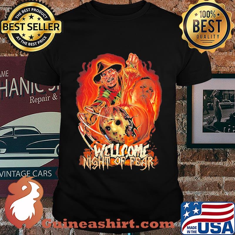 Halloween horror characters welcome night a fear shirt
