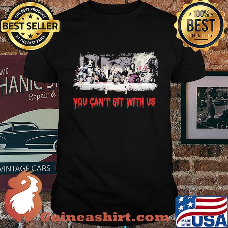Halloween horror characters you can't sit with us shirt