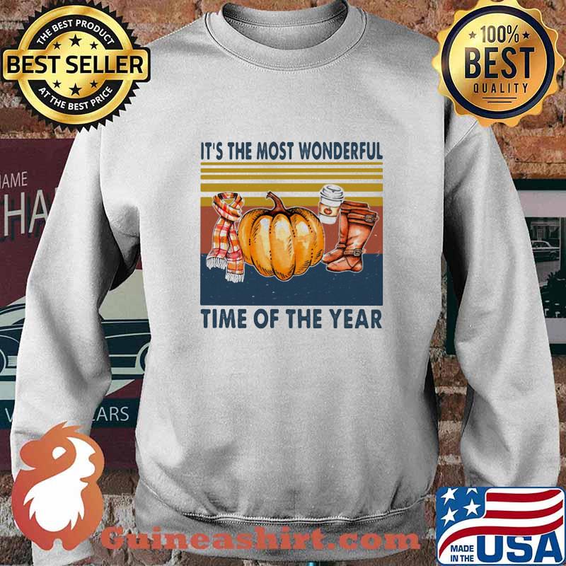 Halloween it's the most wonderful time of the year pumpkins vintage retro s Sweater