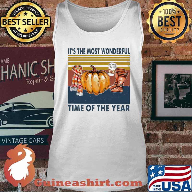 Halloween it's the most wonderful time of the year pumpkins vintage retro s Tank top