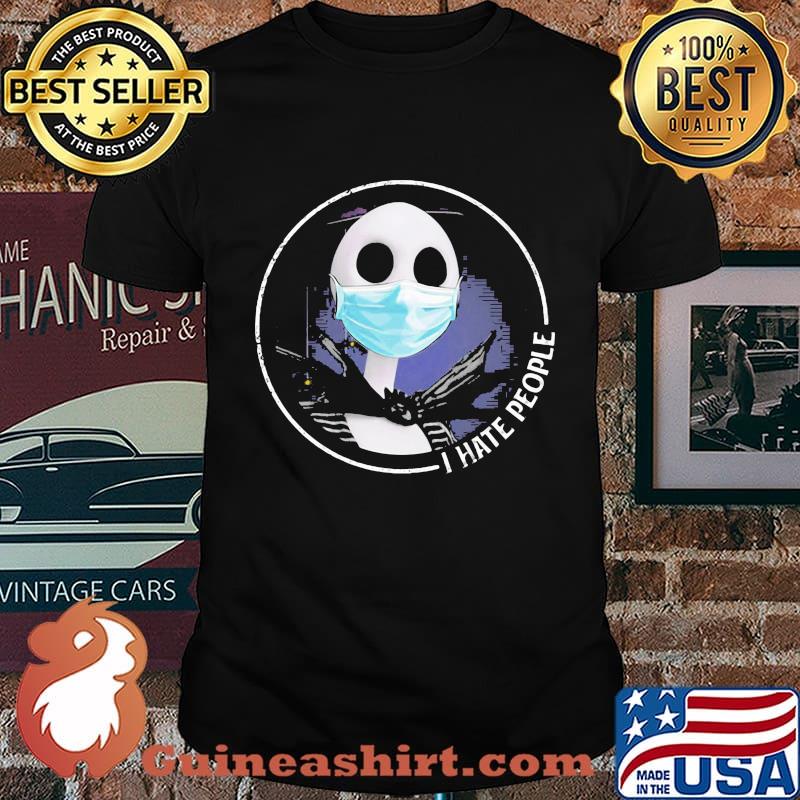 Halloween jack skellington a mask i hate people shirt