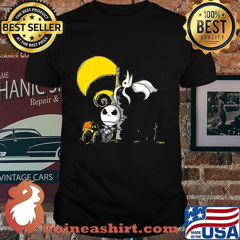 Halloween jack skellington and ghost moon shirt