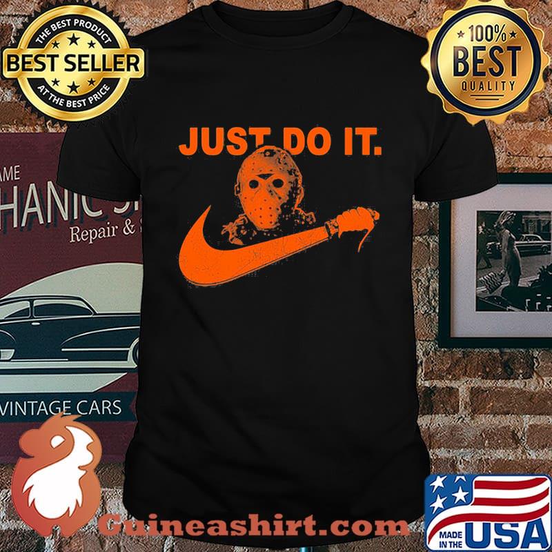 Halloween jason voorhees just do it nike logo shirt