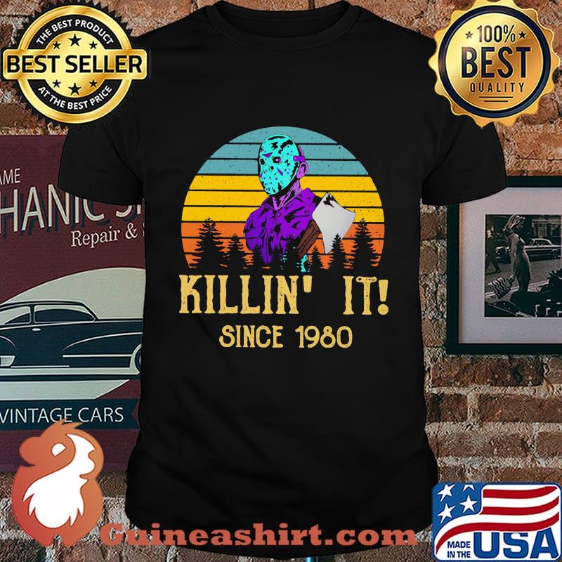 Halloween jason voorhees killing it since 1980 vintage retro shirt