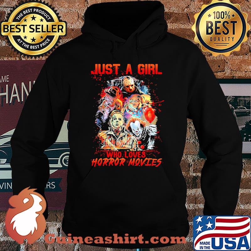 Halloween just a girl who loves horror movies s Hoodie